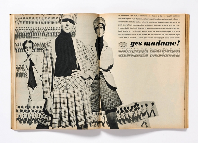 A variation of Donovan's 1966 portrait of Twiggy in the October 1966 issue of French Elle