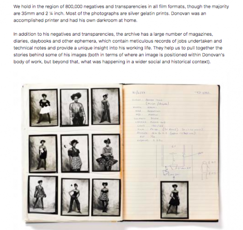 The Photographic Collection Network web page